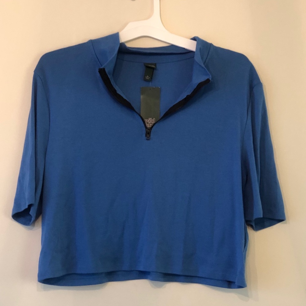 Blue Cropped Tee
